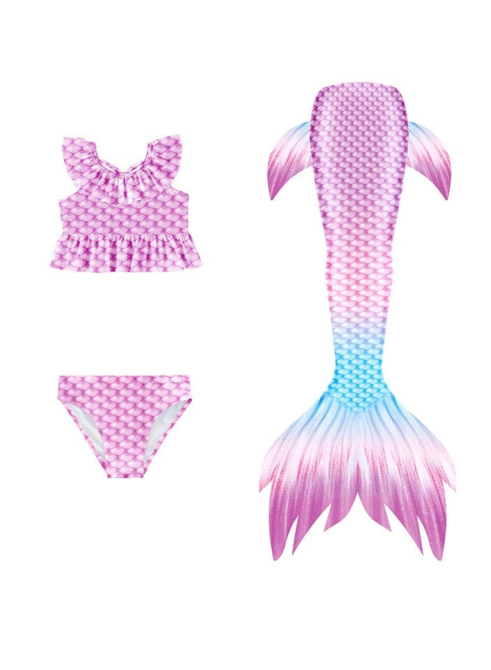 KUYING Children's Mermaid Swimsuit Bikini