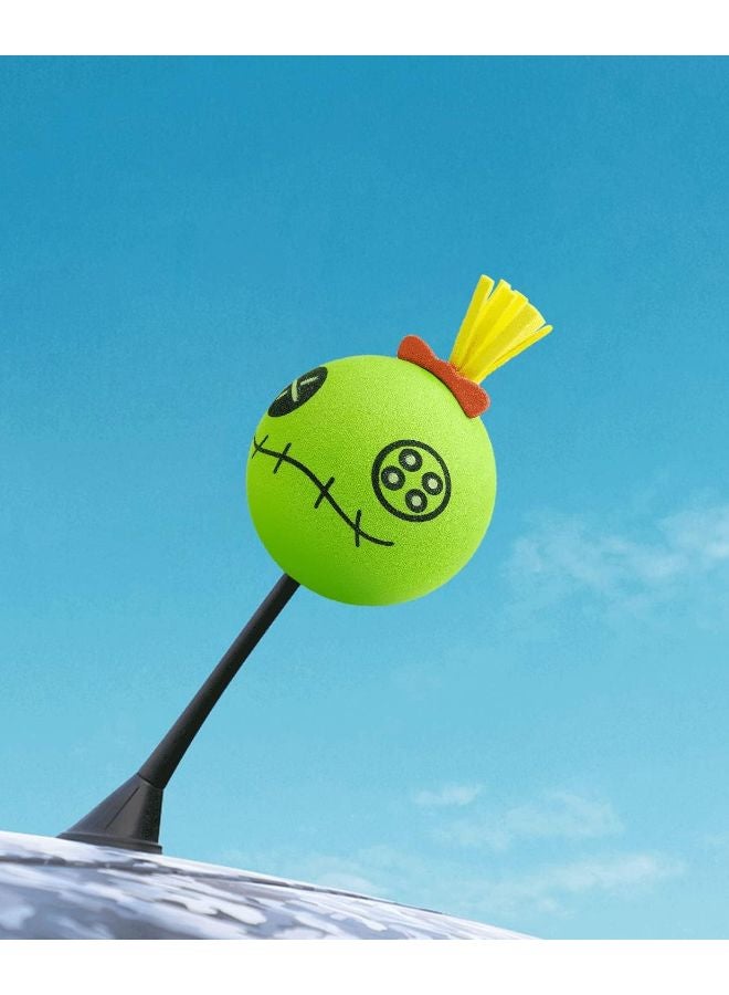 غطاية هوائي سيارة كرتون زومبي بشعر أصفر للسيارات والشاحنات وسيارات الدفع الرباعي - Image 2