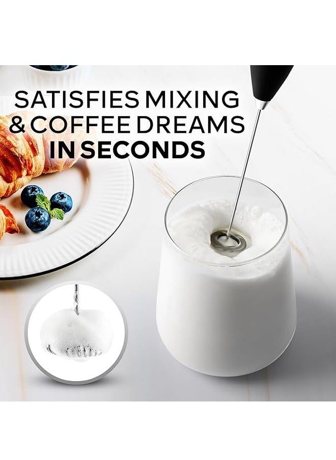 NIBEMINENT - Powerful Milk Frother Handheld Foam Maker for Lattes - Mini Foamer for Cappuccino, Frappe, Matcha, Hot Chocolate & Coffee Creamer by Milk - Image 1