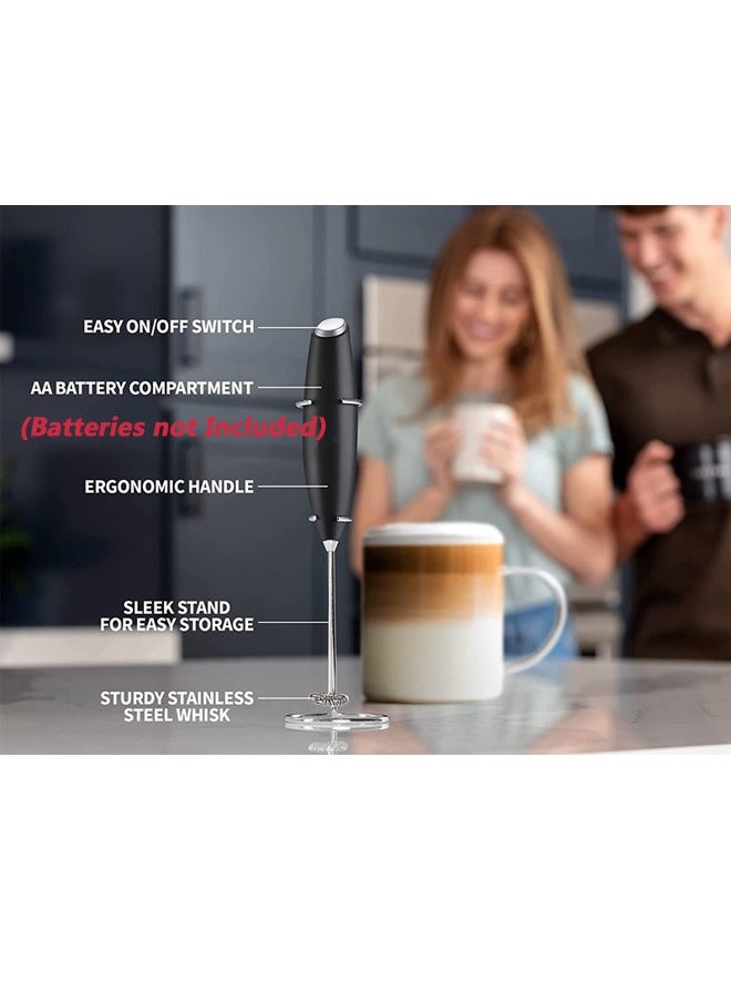 NIBEMINENT - Powerful Milk Frother Handheld Foam Maker for Lattes - Mini Foamer for Cappuccino, Frappe, Matcha, Hot Chocolate & Coffee Creamer by Milk - Image 1