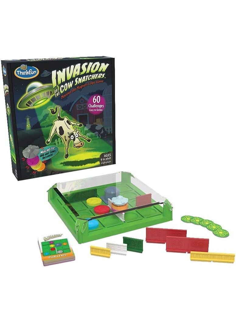ThinkFun Invasion of the Cow Snatchers Logic Game with UFO Puzzle Challenges, Sequential Gameplay and Brain-Building Fun | 1021 - Image 1