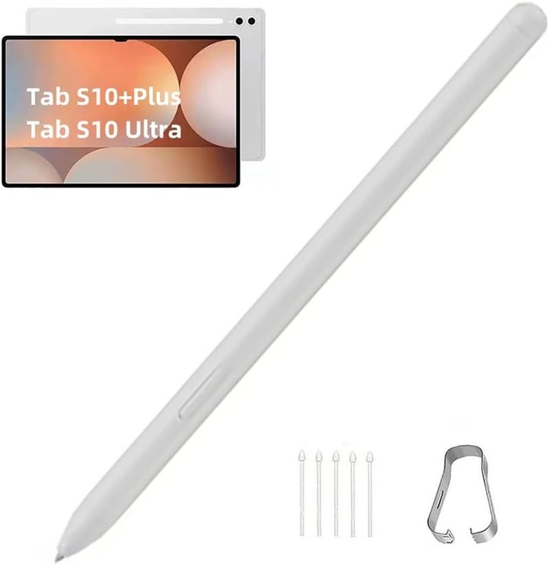 Bimahoo قلم S Pen لـ Tab S10+ Plus/S10 Ultra متوافق مع Samsung Galaxy Tab S10+ Plus | Tab S10 Ultra جميع الإصدارات، قلم ستايلس Tab S10 مع بلوتوث، 4,096 مستوى ضغط مع 5 أطراف (فضي) - Image 1