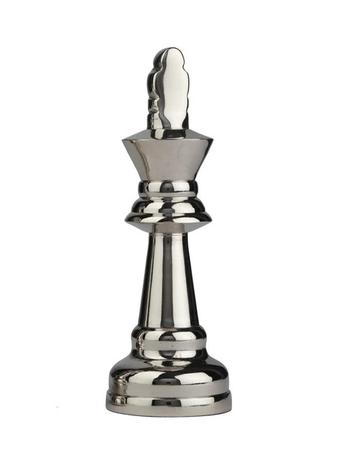 Decor de Maison Brings Handcrafted Chess King Small Decorative Showpiece|Chess Pieces for Home Decor|Sculpture for Livingroom, Drawing Room, Office, Table, Desk & Shelf Decor in Silver (6x6x14cm) - Image 5