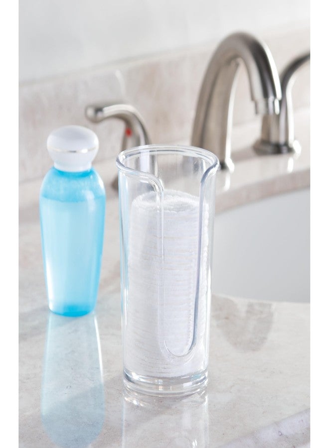 InterDesign iDesign Round Cosmetic Cotton Pad Holder - Cosmetic Dispenser for Cotton Rounds - Clear - Image 4