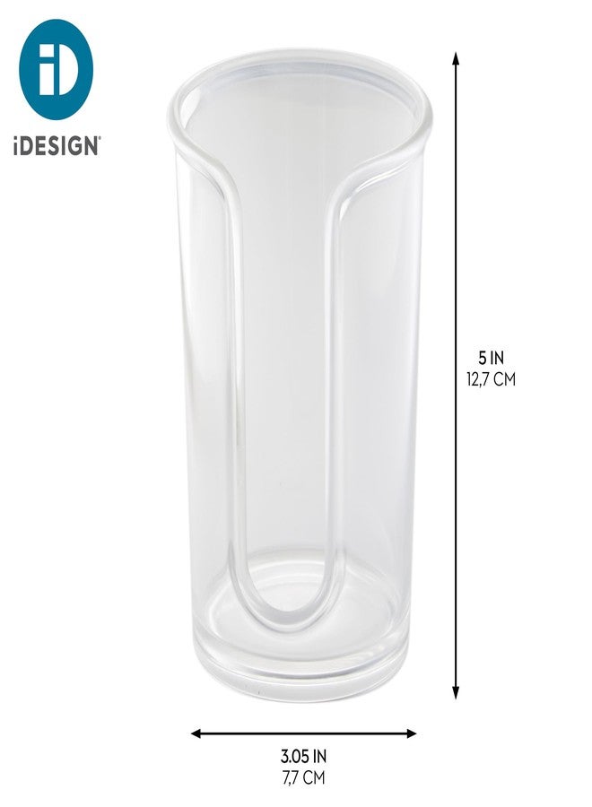 InterDesign iDesign Round Cosmetic Cotton Pad Holder - Cosmetic Dispenser for Cotton Rounds - Clear - Image 2