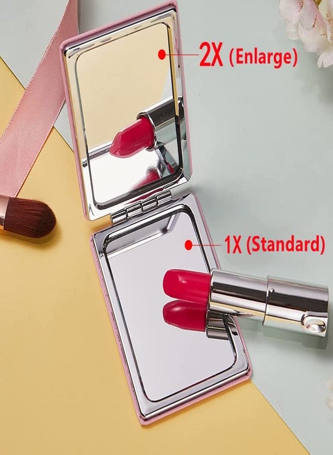 BIMIGET Compact Mirror for Men, Women and Girls, Black Travel Makeup Mirrors for Handbag and Pocket, Portable Double-Sided Mirror with Distortion Free (Black) - Image 3