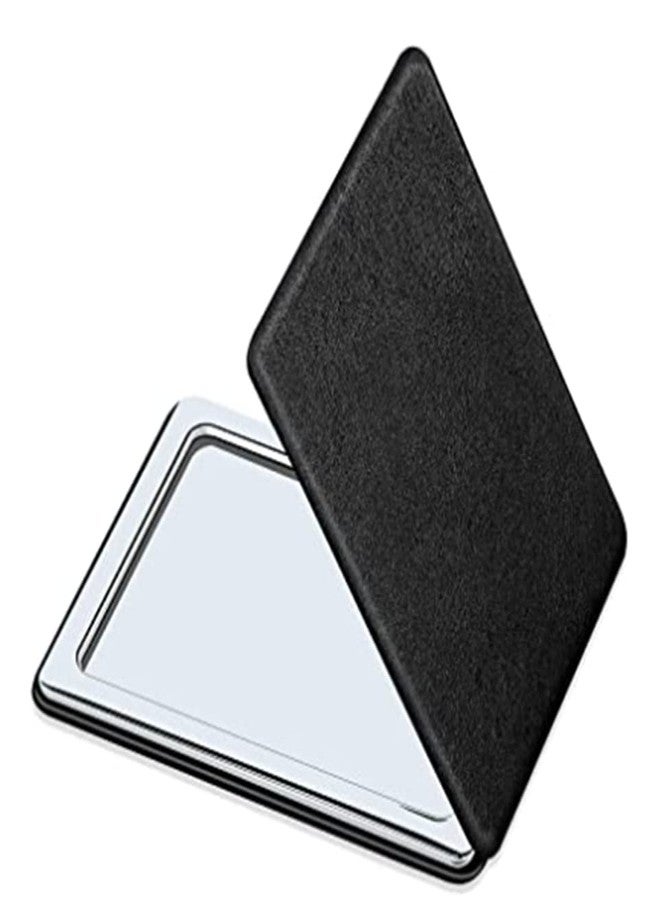 BIMIGET Compact Mirror for Men, Women and Girls, Black Travel Makeup Mirrors for Handbag and Pocket, Portable Double-Sided Mirror with Distortion Free (Black) - Image 5