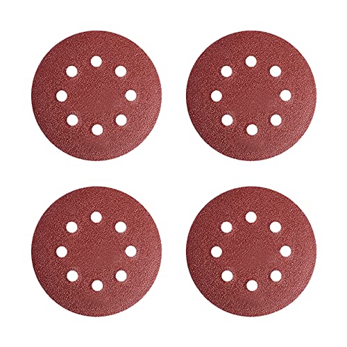 KHADIJA Round Sand Paper Backup Disc 5 Inch for Orbital Sander 60, 80, 100, 120Grits Combo of 40Pcs - Image 1