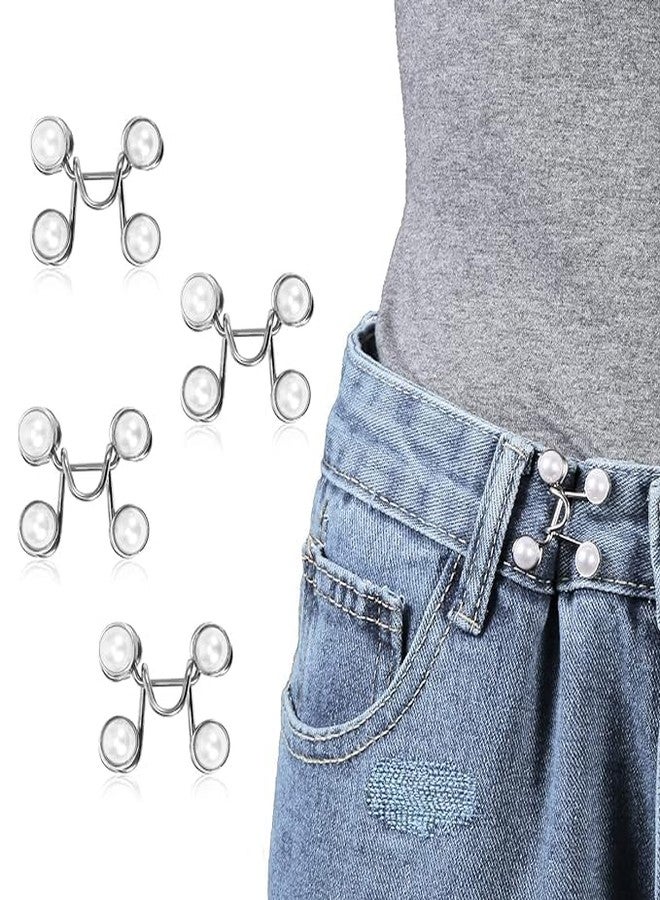Woffely 1 Pc's Adjustable Waist Buckle for Pants, Instant Jeans Button Pins Pant Waist Tightener Adjuster Detachable Pin Buttons for Loose Jeans, Skirts (1) - Image 1