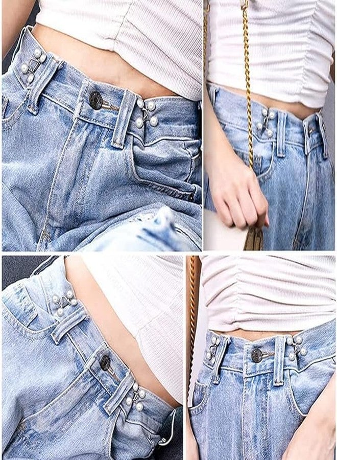 Woffely 1 Pc's Adjustable Waist Buckle for Pants, Instant Jeans Button Pins Pant Waist Tightener Adjuster Detachable Pin Buttons for Loose Jeans, Skirts (1) - Image 2