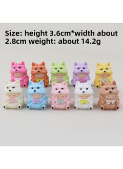 Generic [Yunmeng Series Collection] Solid Luminous Bear Gummy Resin Ornament Pair-to-Pair Push Pushing Blind Bag-Color:Solid Color Yunmeng Puppy [10 Colors Mixed Hair]-Specifications:One [bulk] For Complete Sets, Please Order In Multiples Of 10  - Image 1