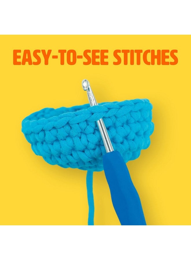 ث  وبليز غزل Woobles Easy Peasy، غزل الكروشيه والحياكة للمبتدئين بغرز سهلة الرؤية - غزل للكروشيه - غزل متوسط الكثافة #4 - مزيج من القطن والنايلون - Image 4