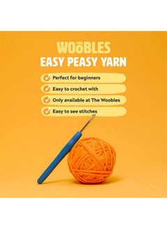 The Woobles The Woobles Easy Peasy Yarn, Crochet & Knitting Yarn for Beginners with Easy-to-See Stitches - Yarn for Crocheting - Worsted Medium #4 Yarn - Cotton-Nylon Blend  - Image 5