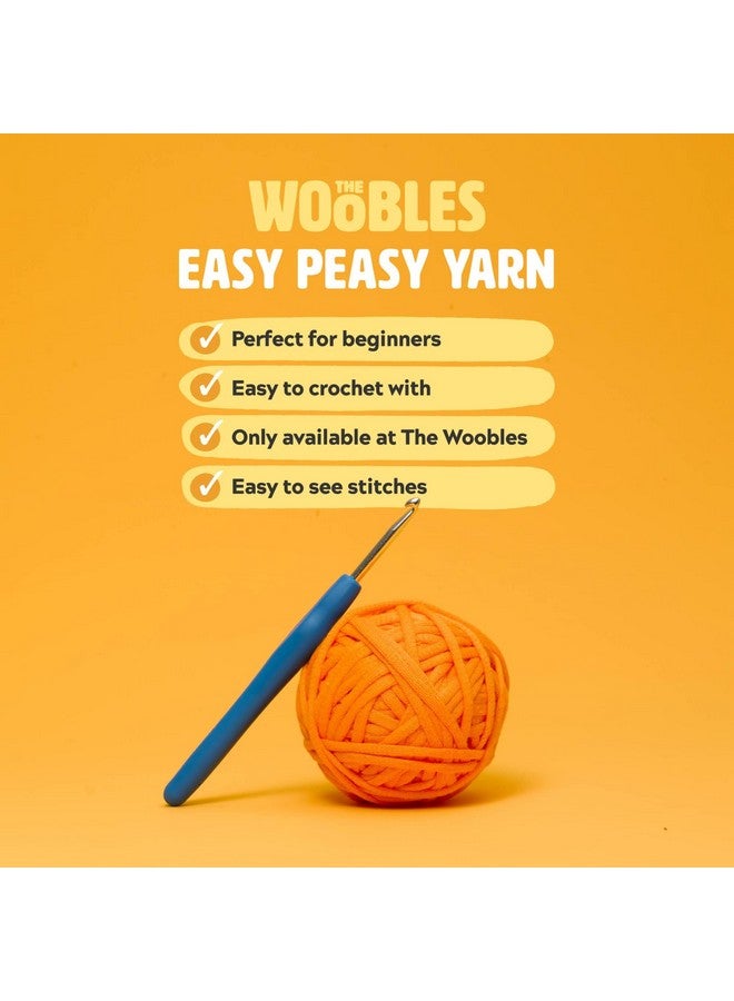 ث  وبليز غزل Woobles Easy Peasy، غزل الكروشيه والحياكة للمبتدئين بغرز سهلة الرؤية - غزل للكروشيه - غزل متوسط الكثافة #4 - مزيج من القطن والنايلون - Image 5