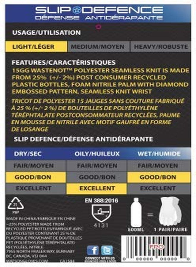 Stealth Watson Gloves Hero Sustainable Nitrile Coated Glove - Eco-Friendly, Made of Recycled Products, WasteNot Yarn (Medium) - Image 2