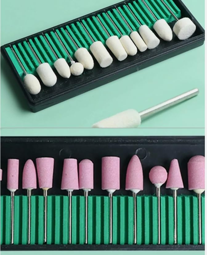 NityaEcommerce 2 Boxs Quartz Abrasive Wool Electric Drill Bits File Nail Polishing Tools - Image 1