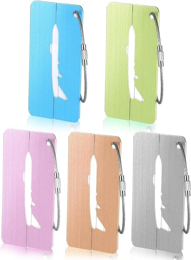 ATARANGI Aluminum Alloy Metallic Luggage Tags with Handle Wraps | Stainless Steel Loop | Anti-Break Travel Bag Tags for Suitcase, Backpack, School & Office Bags (Set of 4) - Image 4