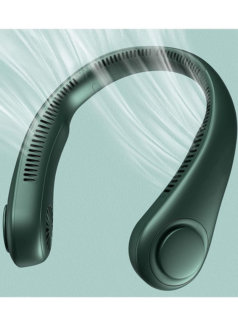 Generic Portable Handheld Bladeless Neck Fan (Green)  - Image 1