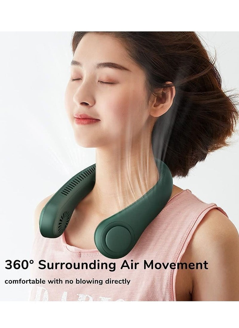 Generic Portable Handheld Bladeless Neck Fan (Green)  - Image 3