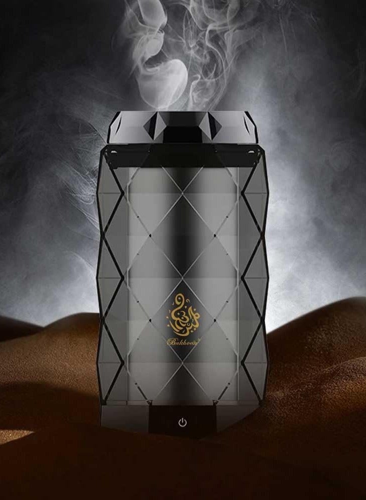 Raxoom Bakhoor luxury Design USB Rechargeable Incense Burner | Portable Burner for Home Office and Car (X023-Gray) - Image 2