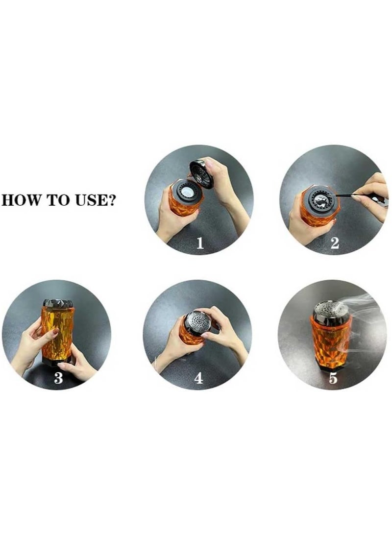 Raxoom Bakhoor luxury Design USB Rechargeable Incense Burner | Portable Burner for Home Office and Car (X023-Gray) - Image 5