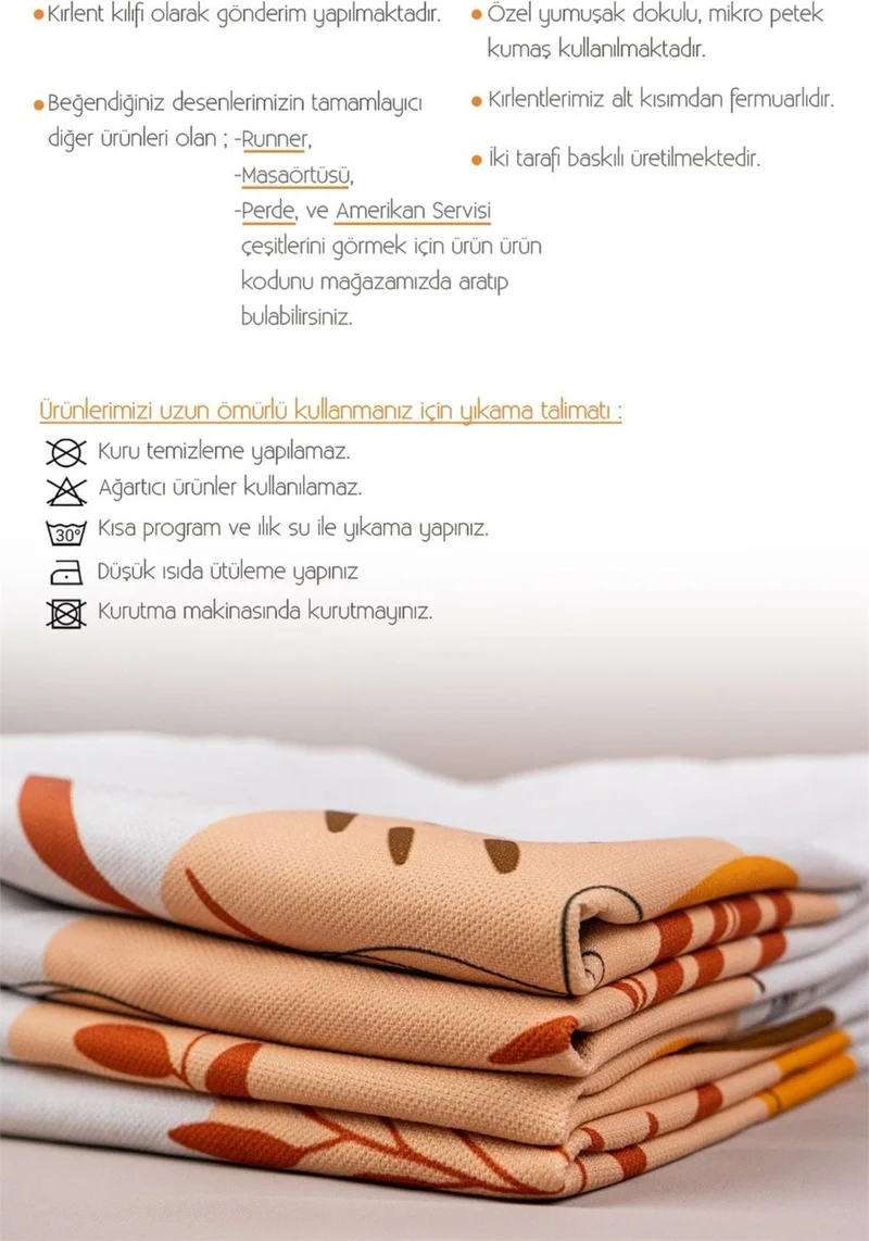 كانغو هوم Double-Sided Orange Bohemian Modern Patterned 4-Piece Digital Printed Throw Pillow Pillow Case Set 4KMBS106-CT