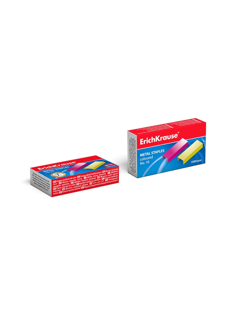 ErichKrause 1000-Piece Coloured Staple Pins #10 Size - Image 2