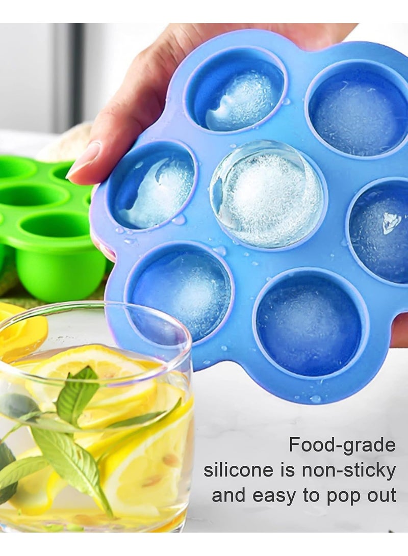 2 Pack Baby Food Freezer Tray, 7 Portions Silicone Baby Food Freezer Tray with Lid, Perfect Baby Food Containers, for Homemade Baby Food, Vegetable & Fruit Purees, and Breast Milk - Image 5