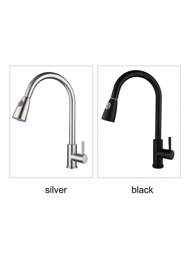 Pull Out Kitchen Faucets With Sprayer Bathroom Basin Sink Faucets Black 1None - Image 2