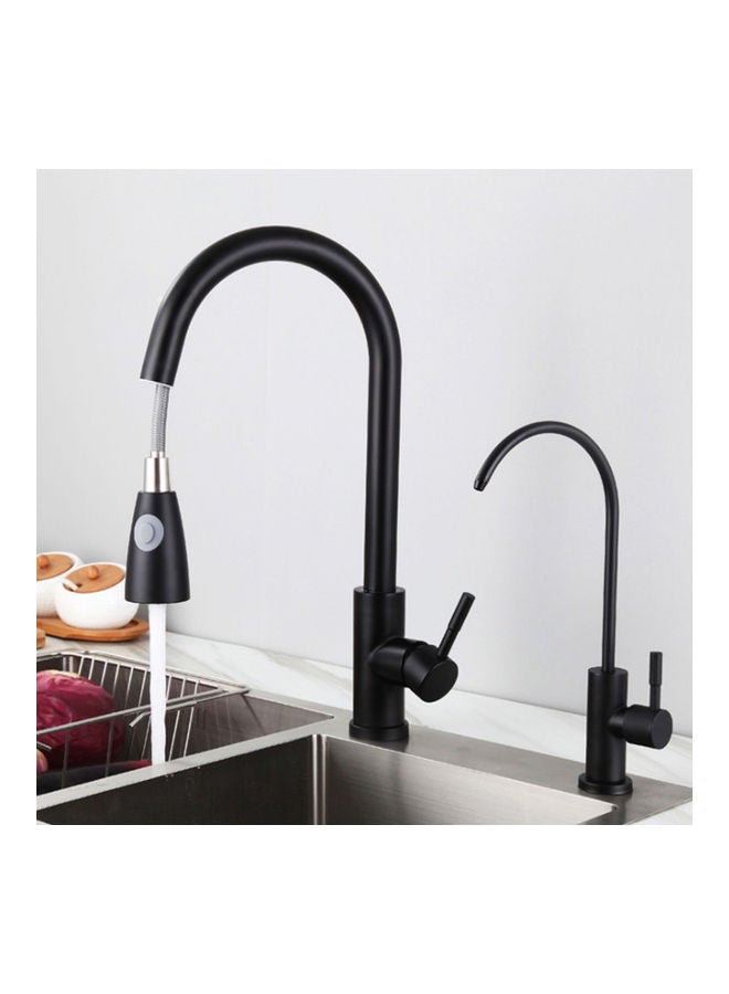 Pull Out Kitchen Faucets With Sprayer Bathroom Basin Sink Faucets Black 1None - Image 3