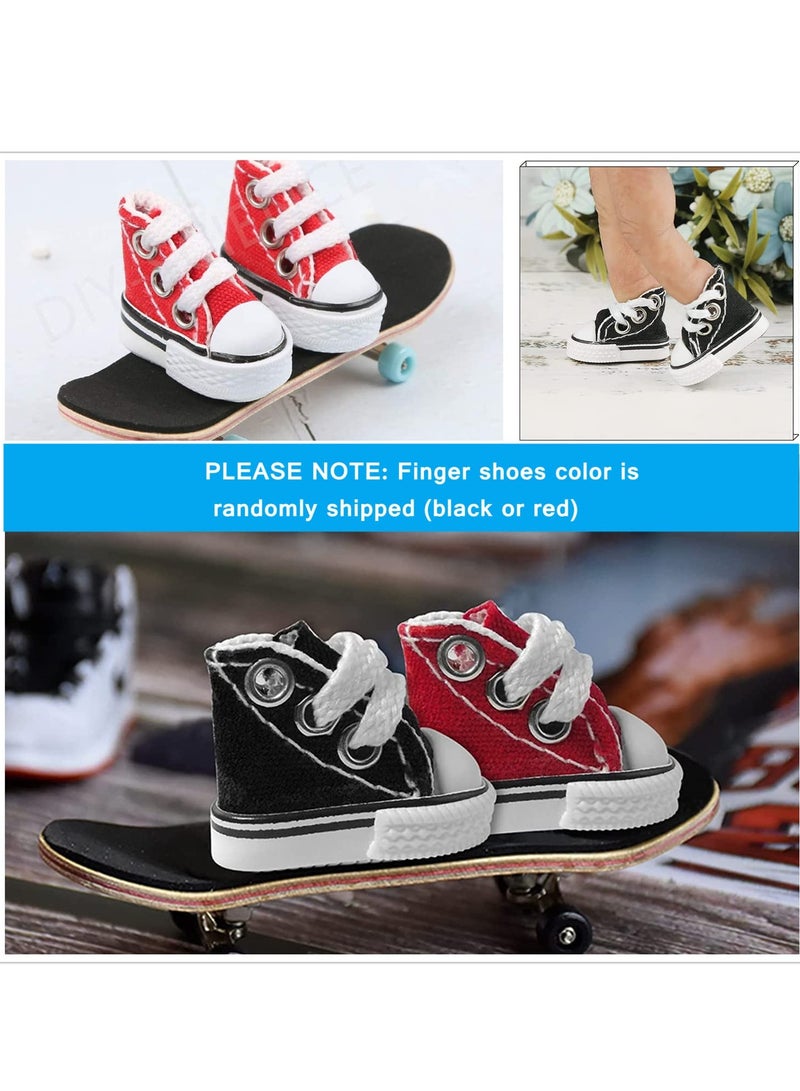 Excefore Finger Skateboard, Skateboard Accessories Tools Set, Mini Toys Kits, Doll Breakdance Mini Cloth Shoes, Pressure Gifts for Children Teens Adults, for Kids Party Favor - Image 5