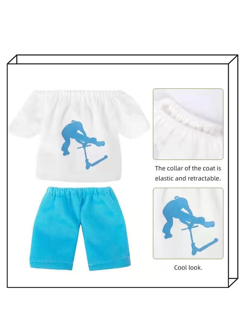 Excefore Finger Skateboard, Skateboard Accessories Tools Set, Mini Toys Kits, Doll Breakdance Mini Cloth Shoes, Pressure Gifts for Children Teens Adults, for Kids Party Favor - Image 3