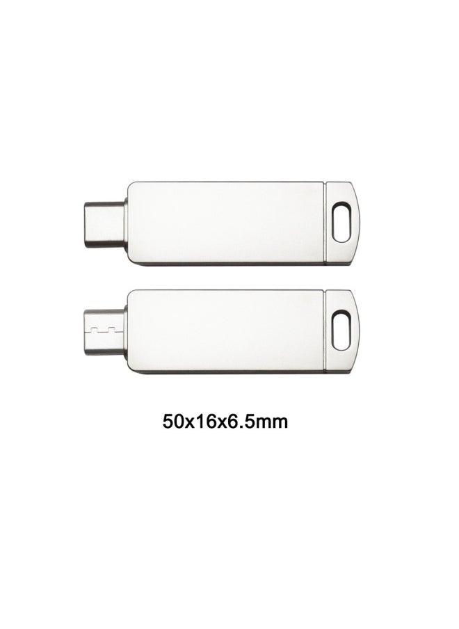 Generic Metal Mobile Phone 32G U Disk TYPE-C High-speed Reading Mobile Phone Computer Dual-use 64G USB Customizable LOGO-Capacity:32GB  - Image 2
