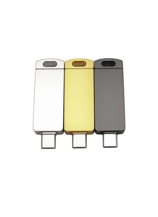 Generic Metal Mobile Phone 32G U Disk TYPE-C High-speed Reading Mobile Phone Computer Dual-use 64G USB Customizable LOGO-Capacity:32GB  - Image 3
