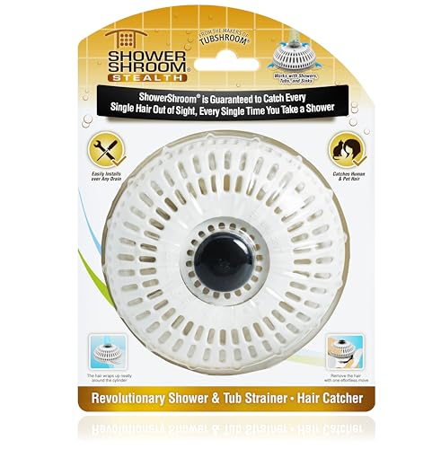 Shower Shroom ShowerShroom Stealth Shower Hair Drain Catcher - Hair Stopper for Shower Drain, Bathtub, and Bathroom Sink, Will Not Impede Water Flow, Bathtub Hair Catcher for Drain with No Installation Required - Image 1