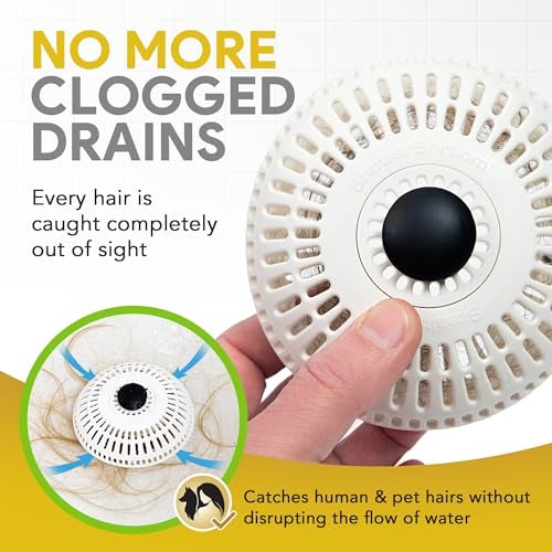 Shower Shroom ShowerShroom Stealth Shower Hair Drain Catcher - Hair Stopper for Shower Drain, Bathtub, and Bathroom Sink, Will Not Impede Water Flow, Bathtub Hair Catcher for Drain with No Installation Required - Image 3