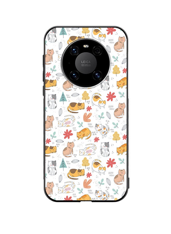 VR CREATIVE Protective Case Cover For Huawei Mate 40 Chilling Cat Pattern Design Multicolour - Image 1