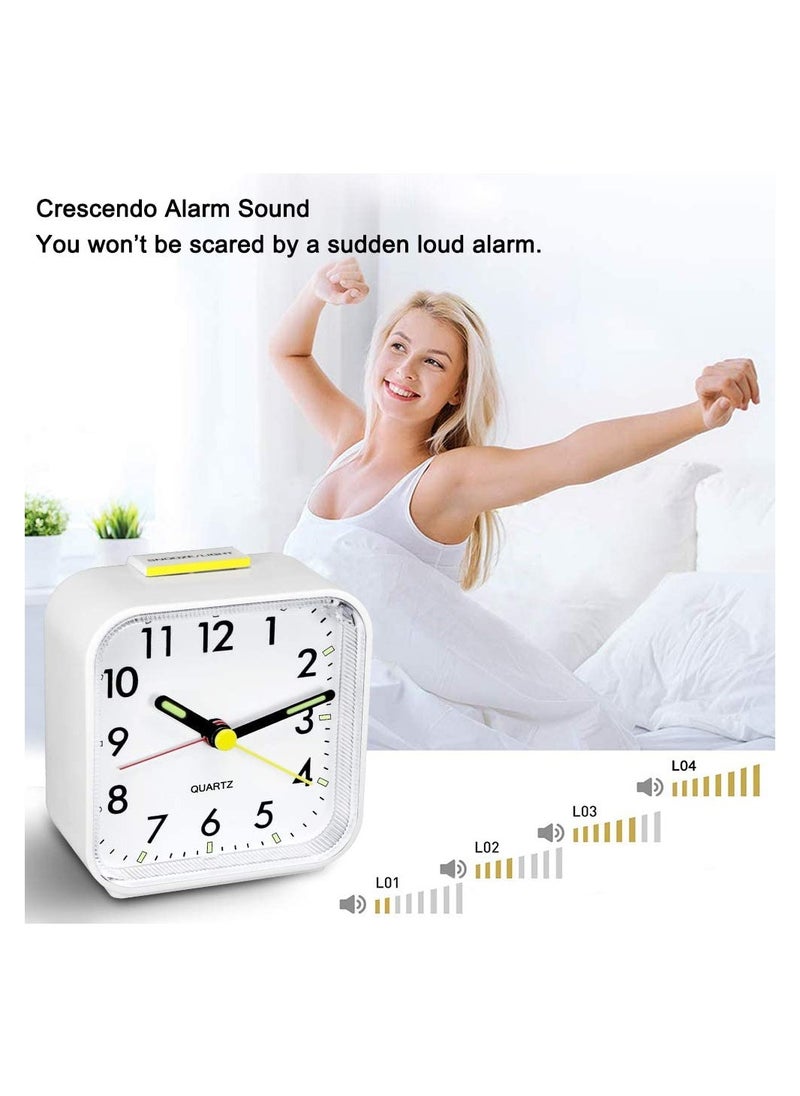 Generic - Silent Non-Ticking Alarm Clock with Luminous Display, Battery Powered Travel Clock, Snooze Function for Bedroom & Office, Large Easy-to-Read Table Clock - Image 1