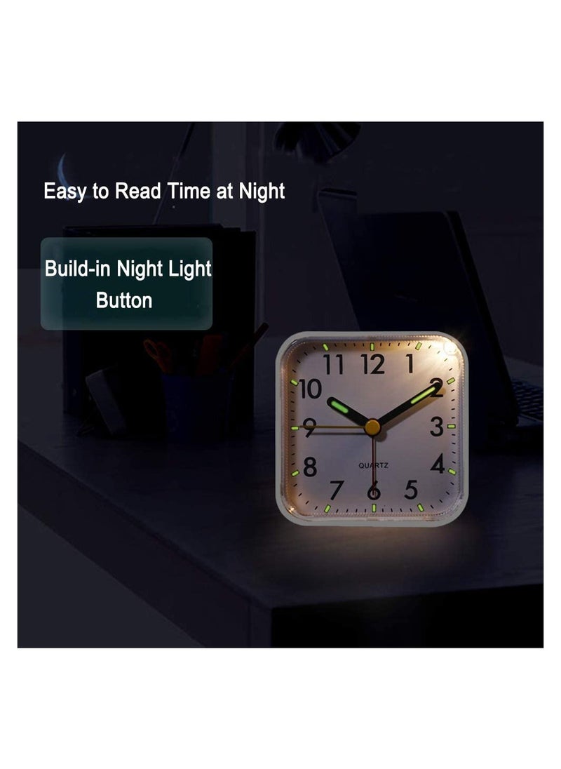 Generic - Silent Non-Ticking Alarm Clock with Luminous Display, Battery Powered Travel Clock, Snooze Function for Bedroom & Office, Large Easy-to-Read Table Clock - Image 1
