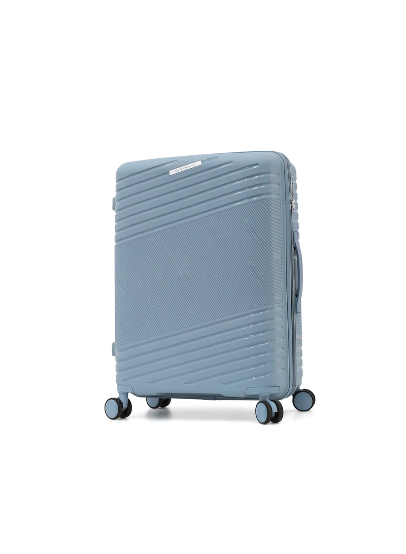 جيوردانو Unbreakable Hardshell PP Luggage Set with 4 Wheels Thick Shell Multi Layer PP 3 Pieces Set, 20, 24, 28 Inch (Blue)