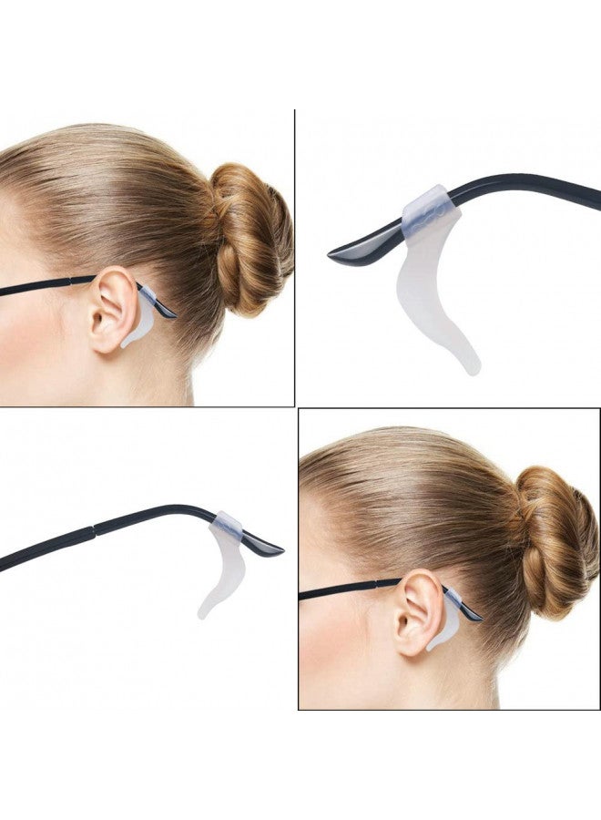 YINGFENG 20 Pairs White Silicone Glasses Anti-slip Holder with Storage Box, Eyeglass Holder, Premium Silicone Eyeglass Ear Hook Grip, Fits Most Kids and Adult Size for Retainer Glasses or Sunglasses - Image 1