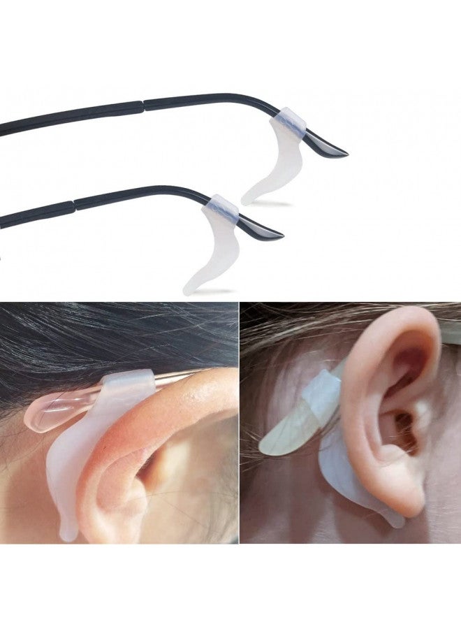 YINGFENG 20 Pairs White Silicone Glasses Anti-slip Holder with Storage Box, Eyeglass Holder, Premium Silicone Eyeglass Ear Hook Grip, Fits Most Kids and Adult Size for Retainer Glasses or Sunglasses - Image 3