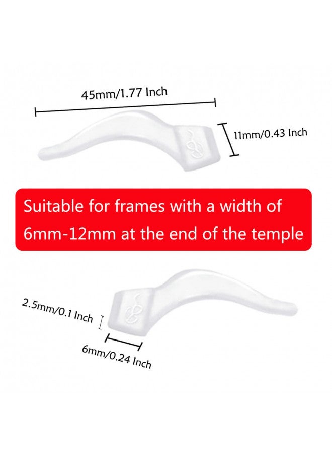 YINGFENG 20 Pairs White Silicone Glasses Anti-slip Holder with Storage Box, Eyeglass Holder, Premium Silicone Eyeglass Ear Hook Grip, Fits Most Kids and Adult Size for Retainer Glasses or Sunglasses - Image 2