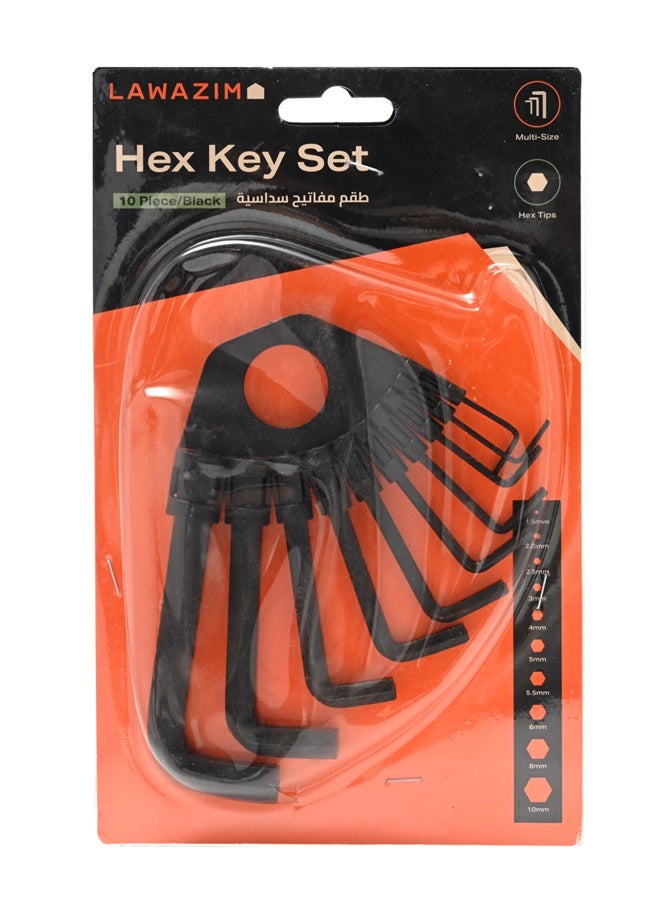 LAWAZIM Hex Key Set - 10 Piece Metric 1.5mm to 10mm - Black Allen Wrench Set with Holder Multi Size L Shaped Hex Keys Tool Kit - for Furniture Assembly, Bicycles, DIY, Mechanics, Home and Garage Use - Image 5