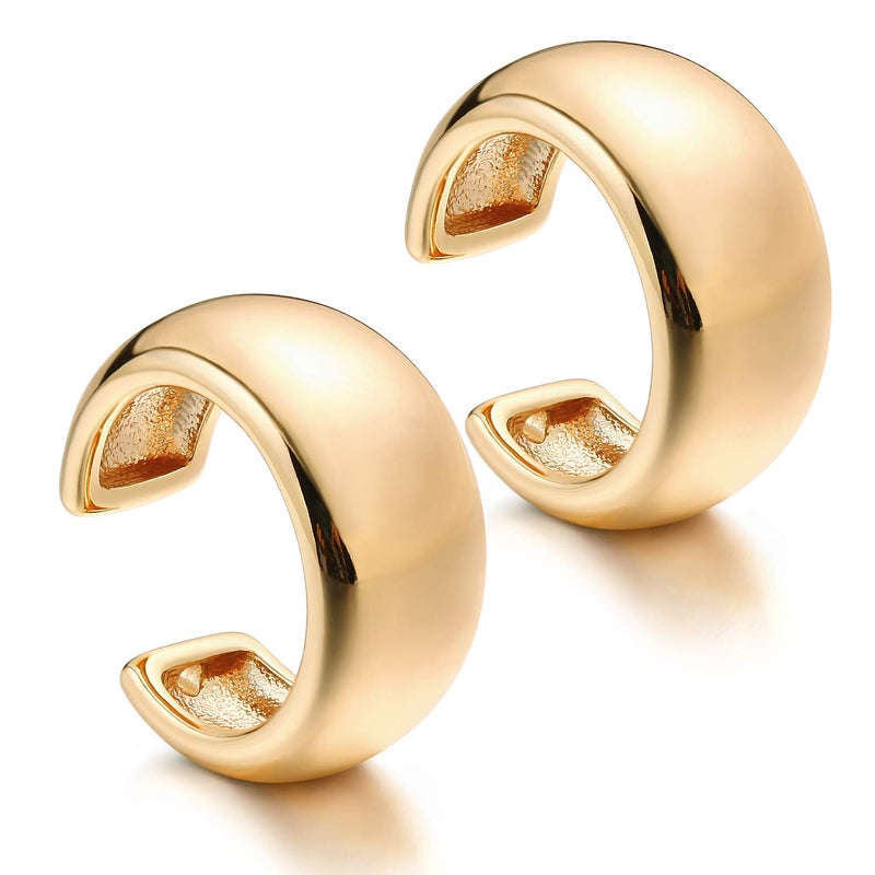MYEARS Women's 14K Gold Filled Wrap Hoop Earring, 3.8-3.9mm, 7mm Band, Non-Pierced, Hypoallergenic, Minimalist, Boho Beach Style - Image 1