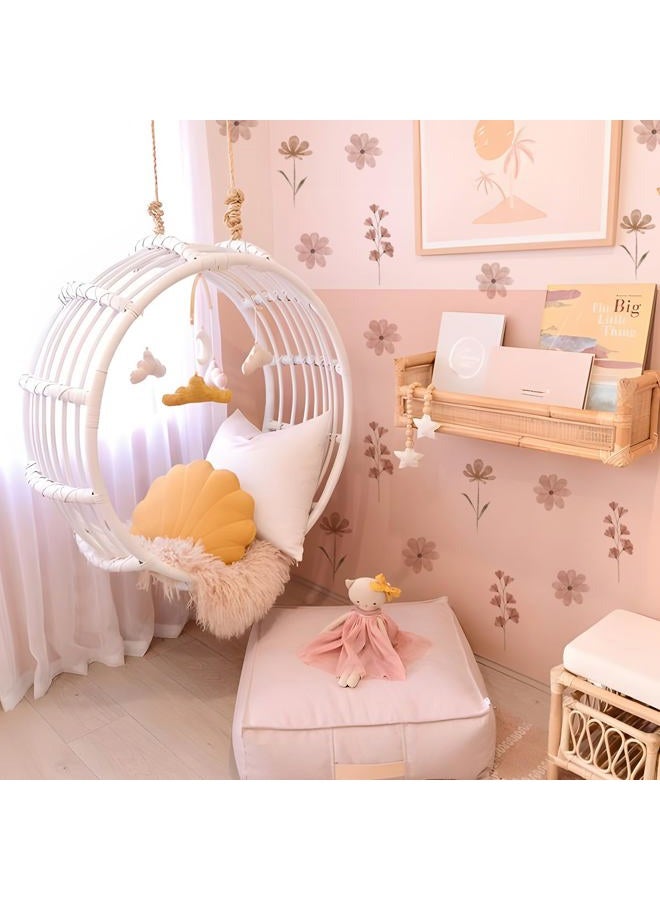 YouRfocus Daisy Wall Decals Boho Flower Wall Stickers for Girls Room Playroom Nursery, Dual Layer Print for High Coverage for Home DIY Decor, Removable Peel and Stick Stickers (Pink-B) - Image 2