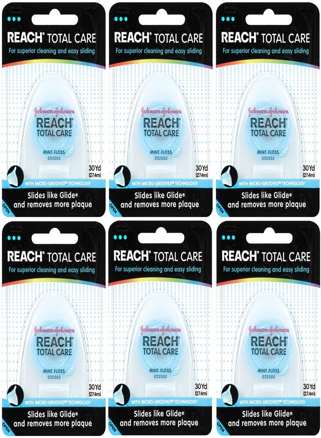 Reach UltraClean (Total Care Floss, Mint, 30-Yard Dispensers (Pack of 6