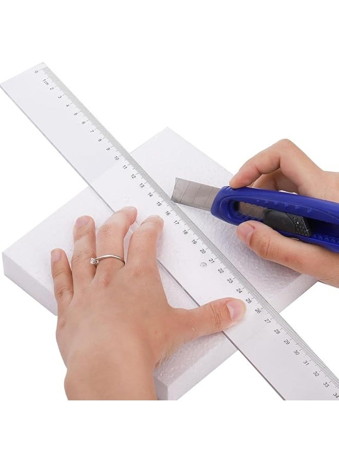 كرافت ماجيك مجموعة من 18 قطعة كتل فوم صناعي 4×4×1 بوصة | مستطيلات بيضاء من البوليسترين ستايروفوم / تيرموكول للفنون النحتية، النمذجة، الحرف اليدوية والمشغولات الزهرية - Image 4