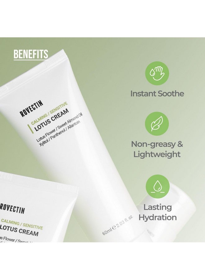 rovectin كريم ماء اللوتس المهدئ، مرطب خفيف الوزن للوجه للبشرة الدهنية والمختلطة، مستخلص ماء اللوتس بنسبة 75% لتنقية البشرة ومضاد للشيخوخة، منتج نباتي للعناية بالبشرة من كوريا (2.1 أونصة سائلة) [عبوة من قطعتين] - Image 2