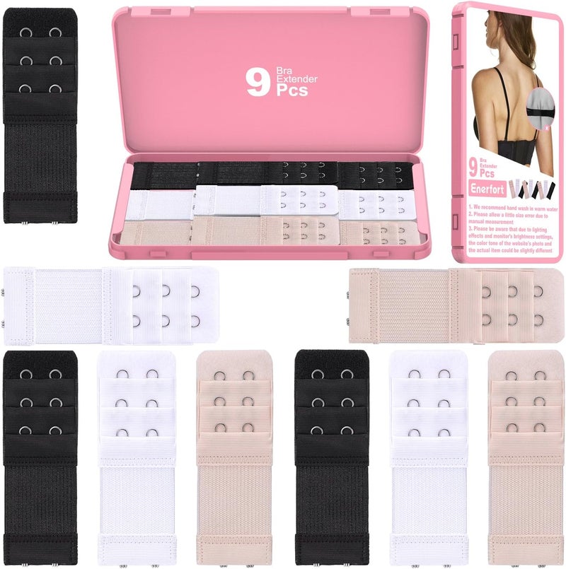 Enerfort Women's Comfortable Bra Extender, Soft Bra Extension Strap with Case for all Bra Brassiere Models, Lady's Bra Extender - Image 1